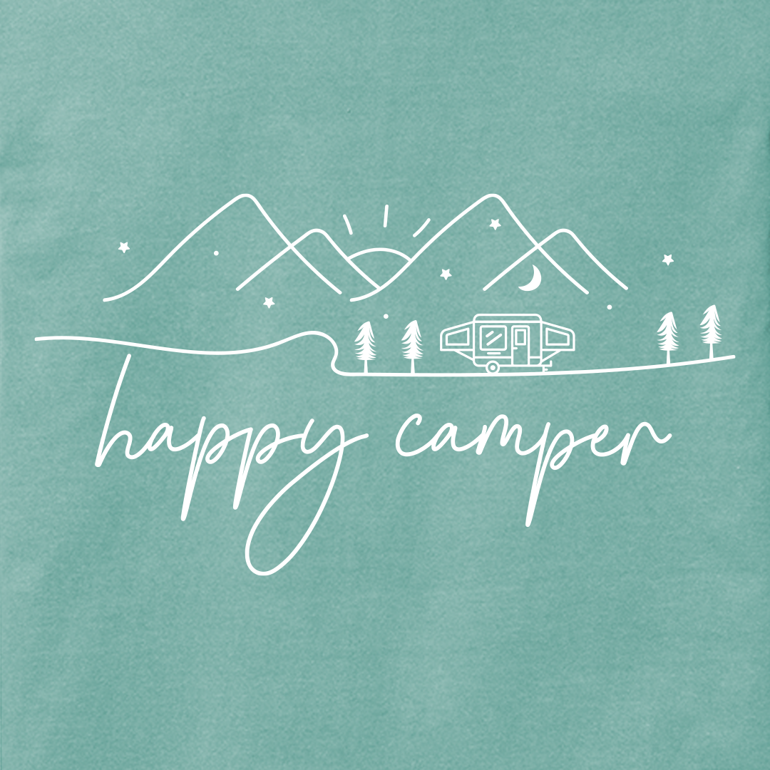 Happy Camper Line Long Sleeve Tee