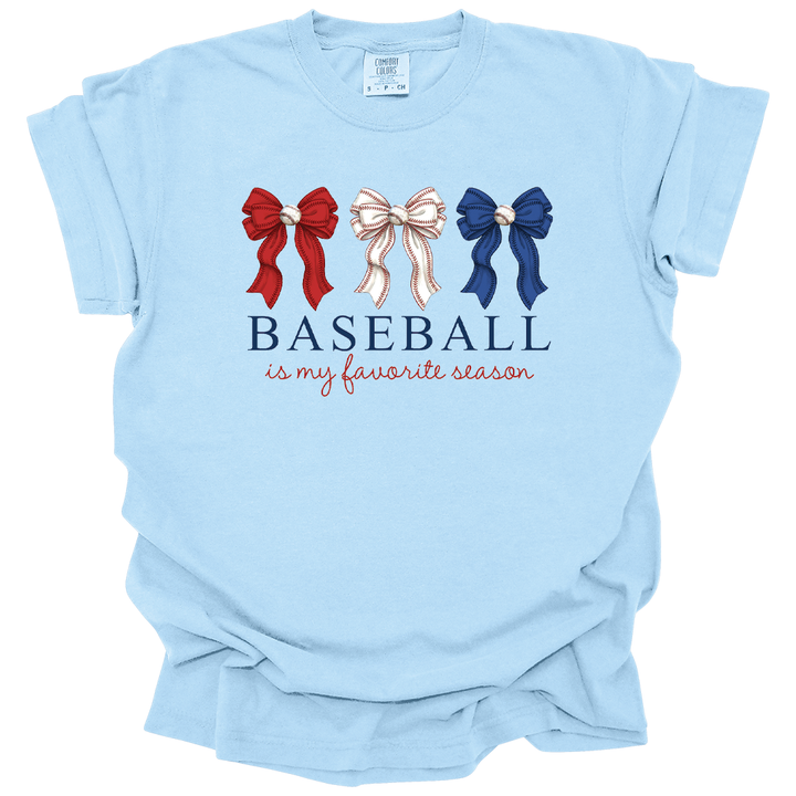 Baseball Season Bow Tee