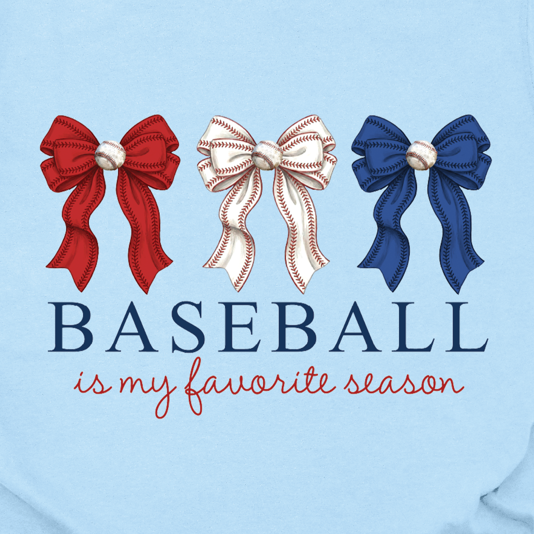 Baseball Season Bow Tee