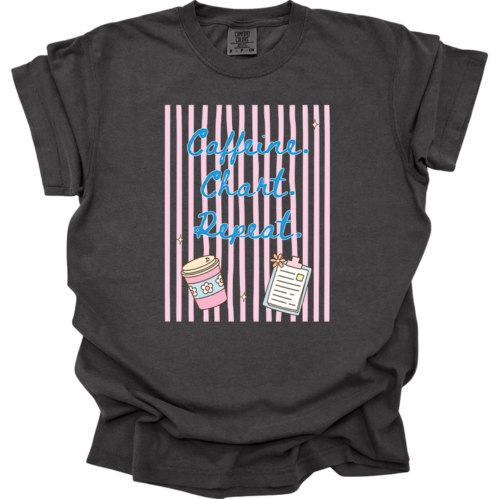 Caffeine Chart Repeat Tee