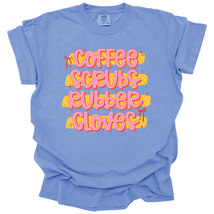 Coffee Scrubs Gloves Tee