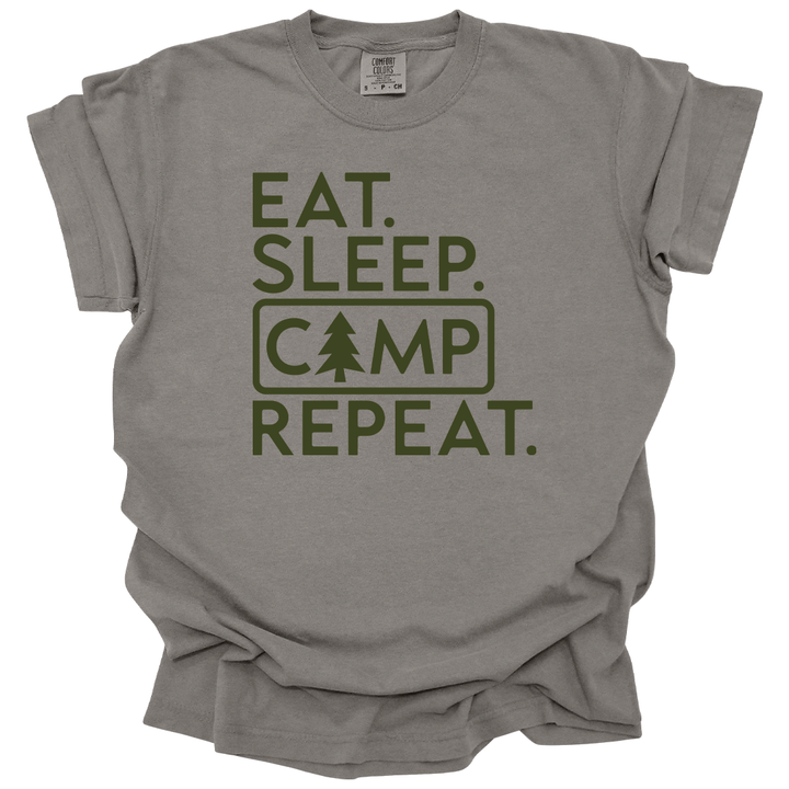 Eat Sleep Camp Repeat Tee
