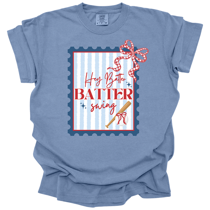 Hey Batter Denim Tee