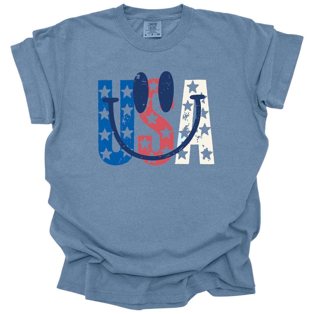 USA Smiley Tee